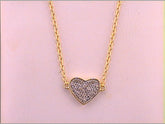 Sterling Silver Womens Round Diamond Fashion Heart Bracelet 1/10 Cttw